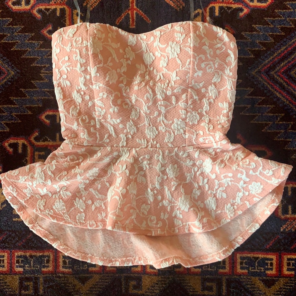 Strapless Peplum top